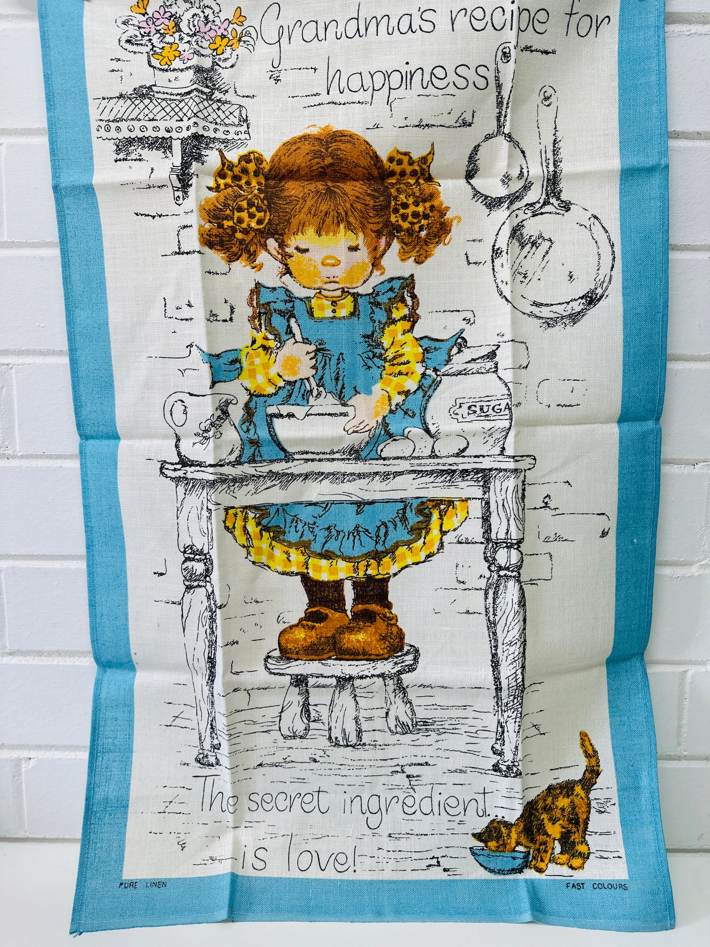 Grandma's Recipe for Happiness Tea Towel