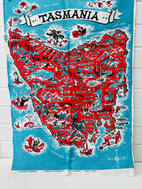 TASMANIA unused Vintage Tea Towel