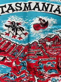 TASMANIA unused Vintage Tea Towel