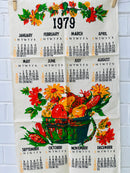 1979 Calendar Vintage Tea Towel