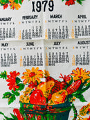 1979 Calendar Vintage Tea Towel