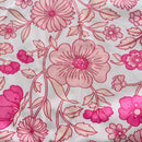 254cms One RETRO Bright Pink Cotton SHEET All Cotton STUNNING Cute