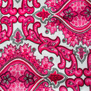 254cms UNUSED Pink Gold Label Paisley Sheet COTTON One Only