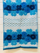 NOS Unused Vintage Cotton Hand Towel BLUE