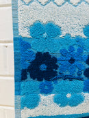 NOS Unused Vintage Cotton Hand Towel BLUE