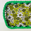 Large Retro Floral Contact Serving Tray