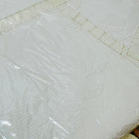 Vintage UNUSED Cotton Damask Bedspread BEAUTIFUL