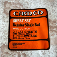 Vintage RETRO Cameo Sheet SET Cotton