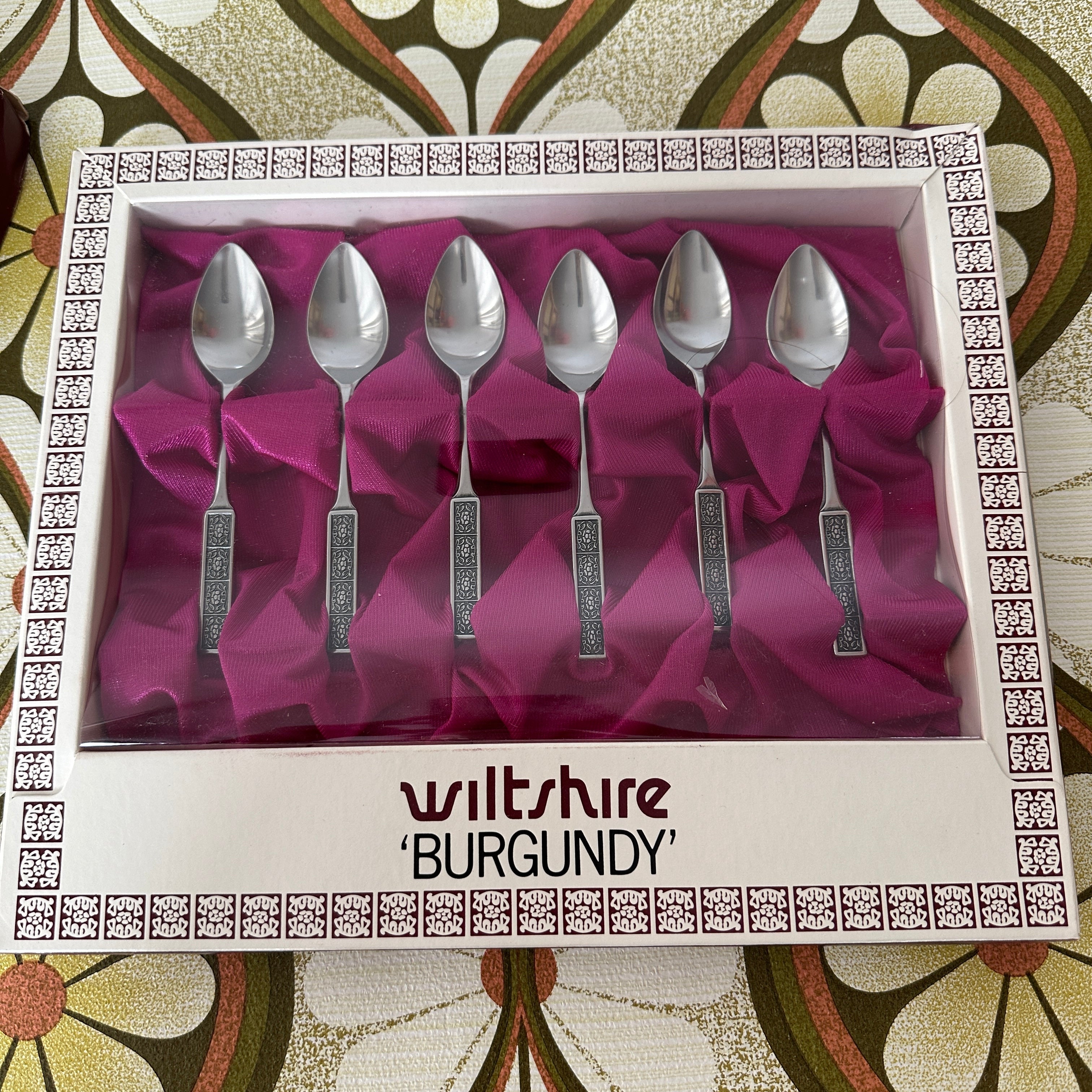 Wiltshire BOXED Mid Century SPOON SET Unused