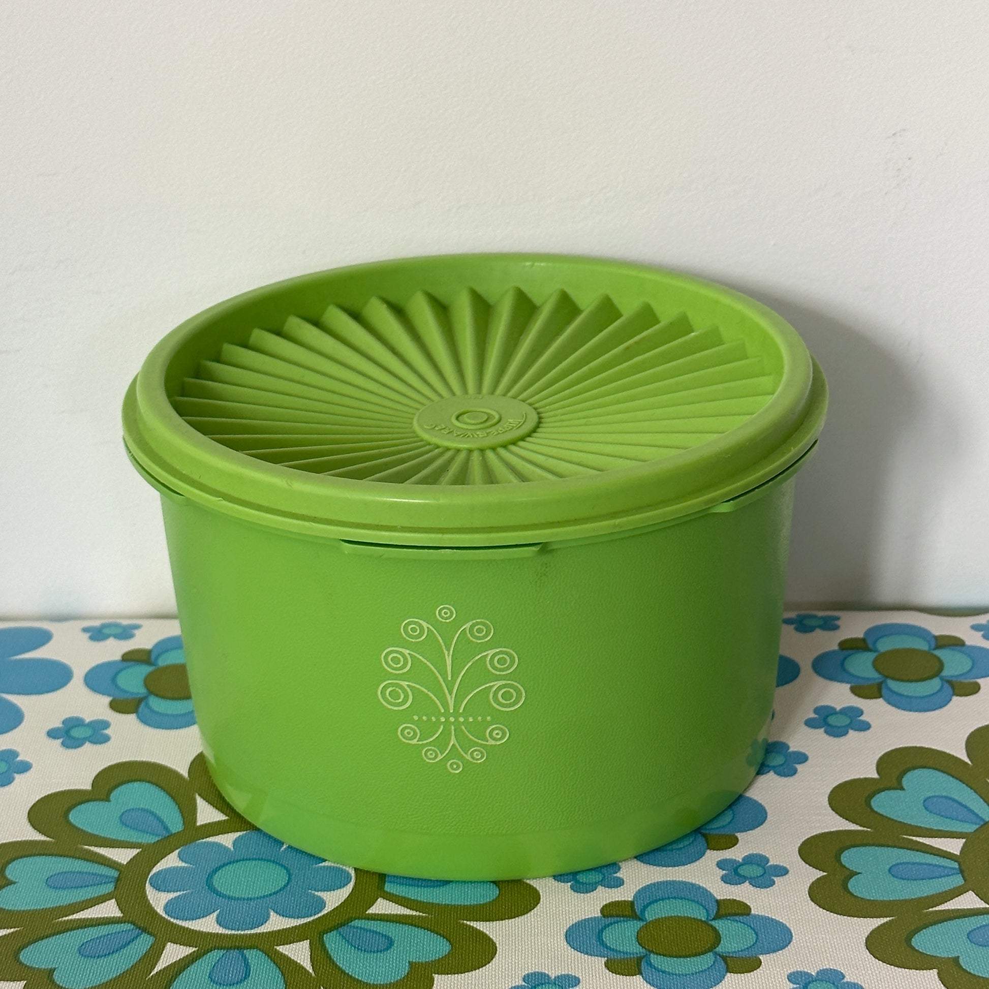 VINTAGE Green Retro TUPPERWARE Container – Pink Peacock