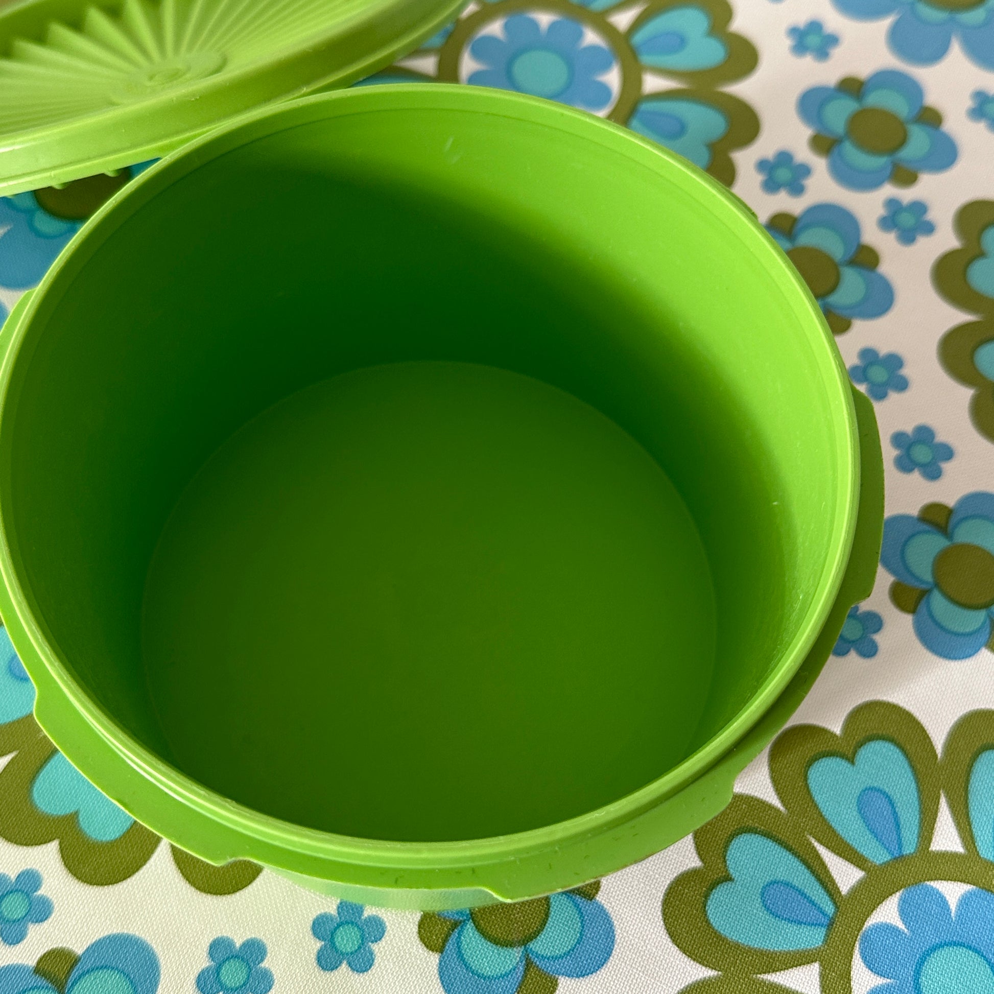 VINTAGE Green Retro TUPPERWARE Container – Pink Peacock