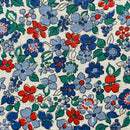 120cms Adorable Blue & Red Floral Fabric Cotton