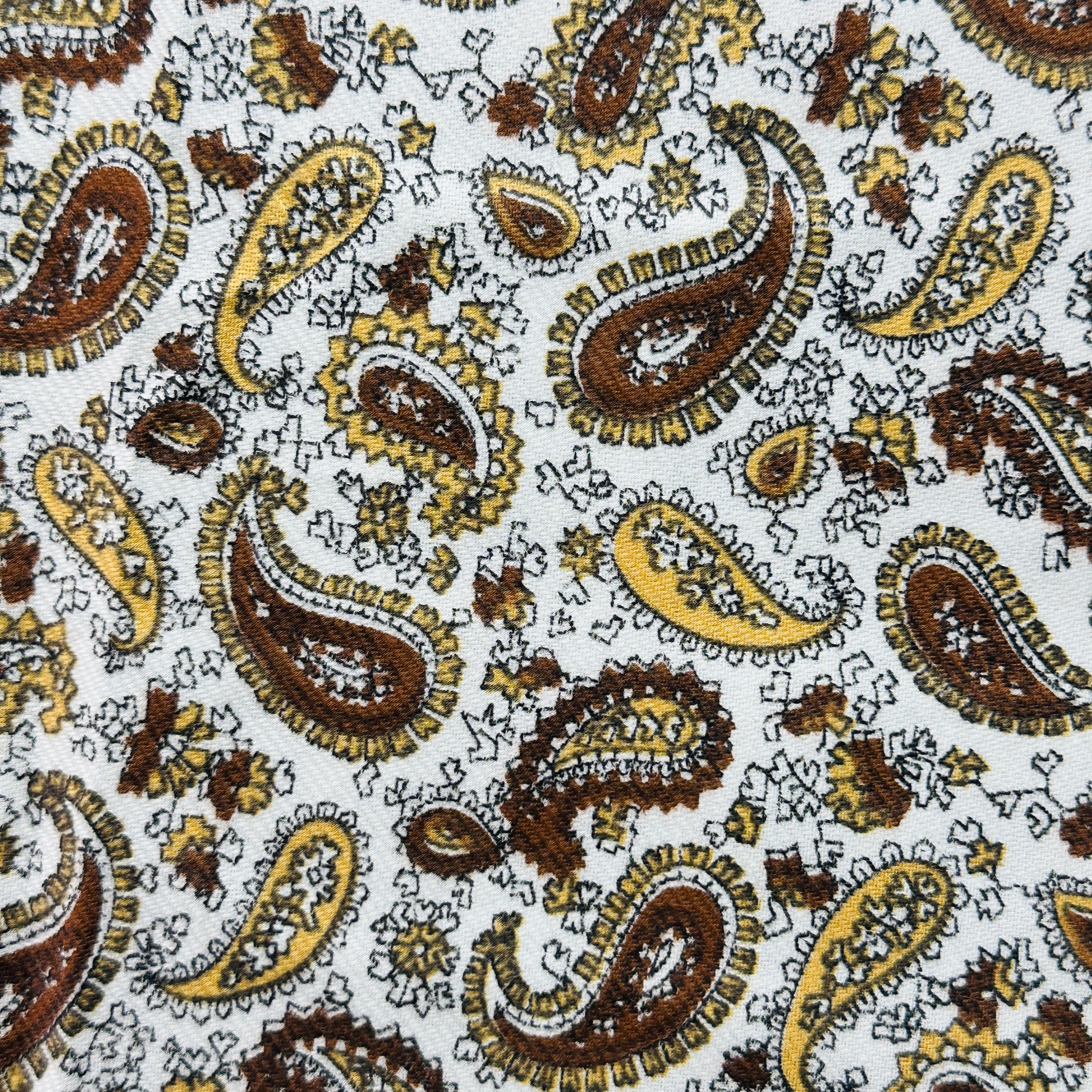 260cms Brown Paisley FABRIC Cotton Medium Weight