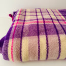 Beautiful Wool Blanket in Purples & Pinks