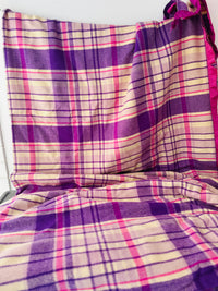 Beautiful Wool Blanket in Purples & Pinks