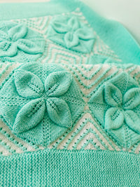 Beautiful Handmade Knitted Lap / Cot Blanket