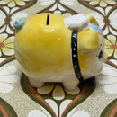 Kitsch Vintage Yellow Piggy Bank