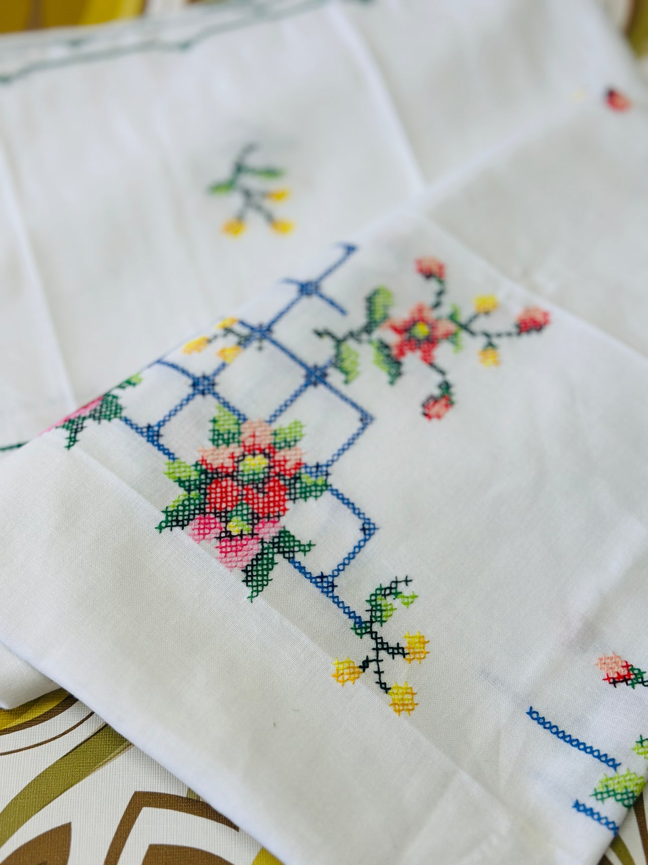 New With TAGS Embroidered Tablecloth