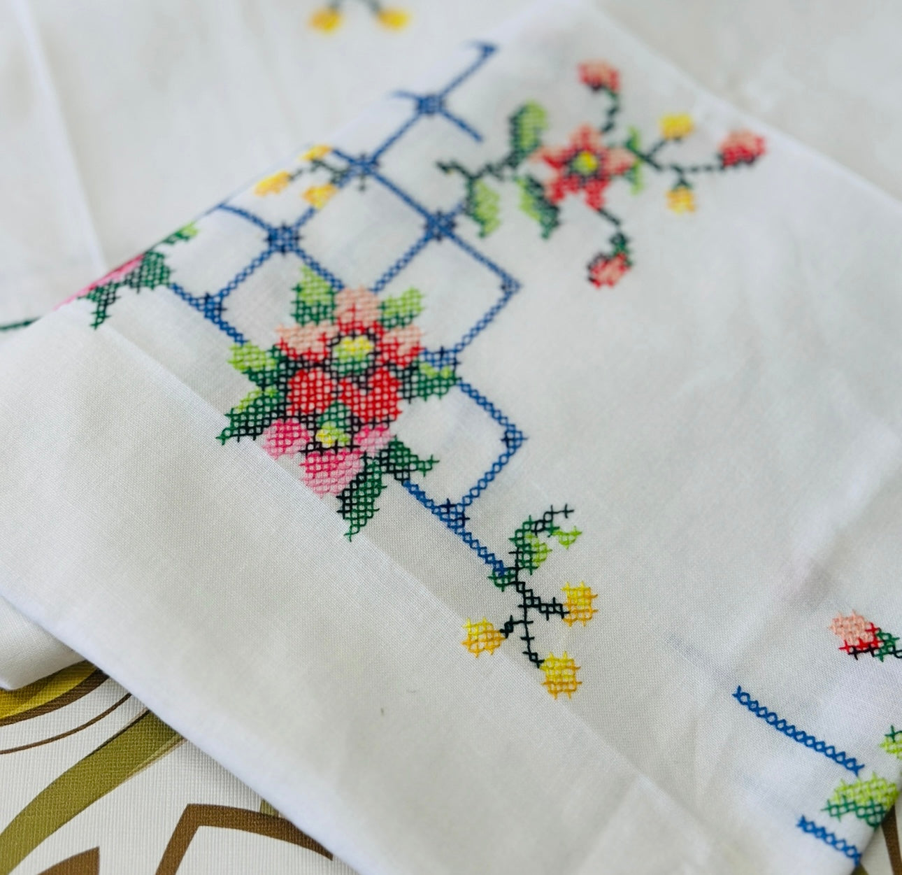 New With TAGS Embroidered Tablecloth
