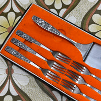 RETRO Stainless Steel Cake Fork Set