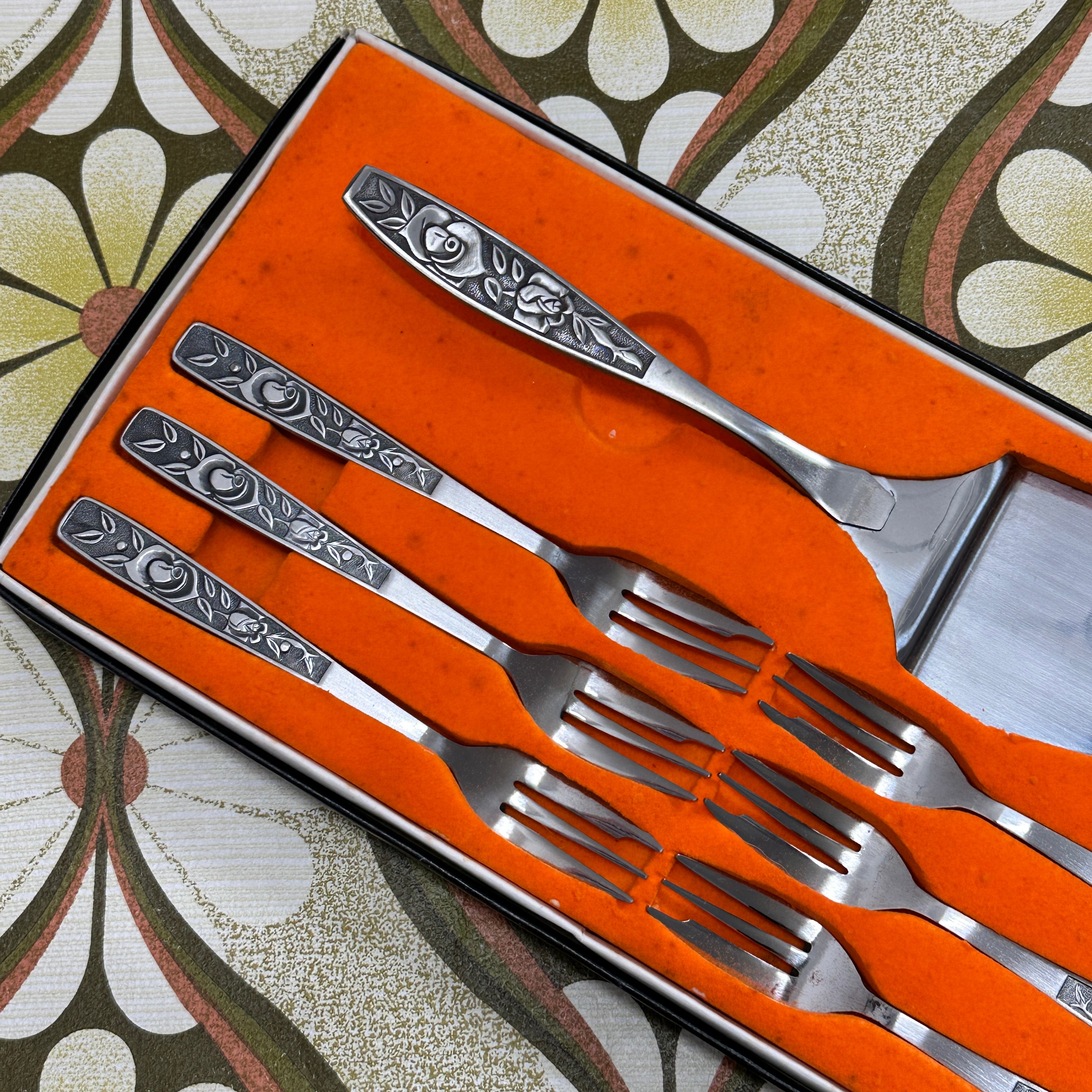 RETRO Stainless Steel Cake Fork Set