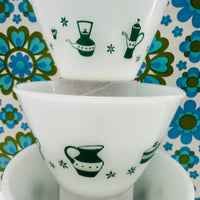 1950's French Opalex Milk Glass Bowls