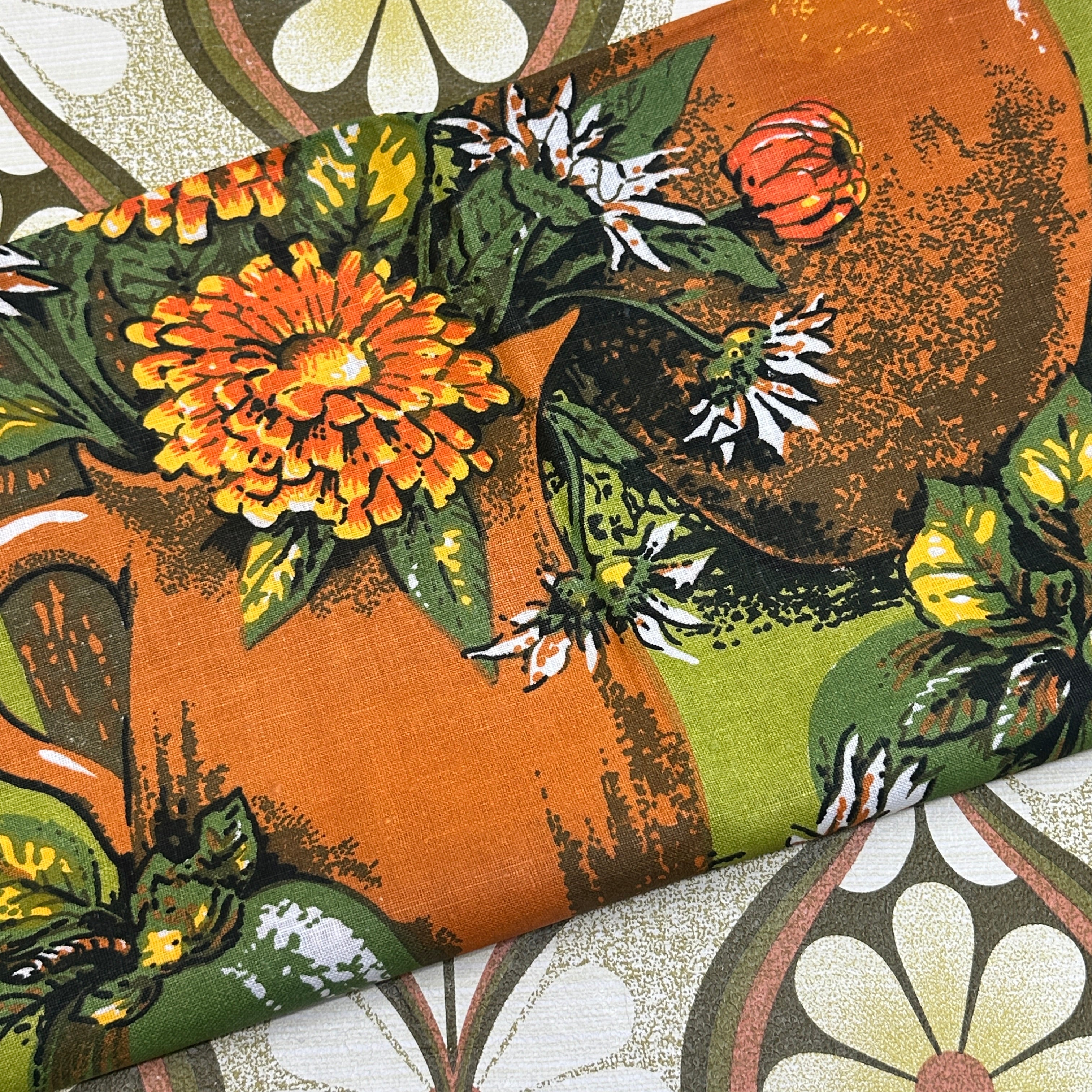 Floral Vintage Tea Towel UNUSED