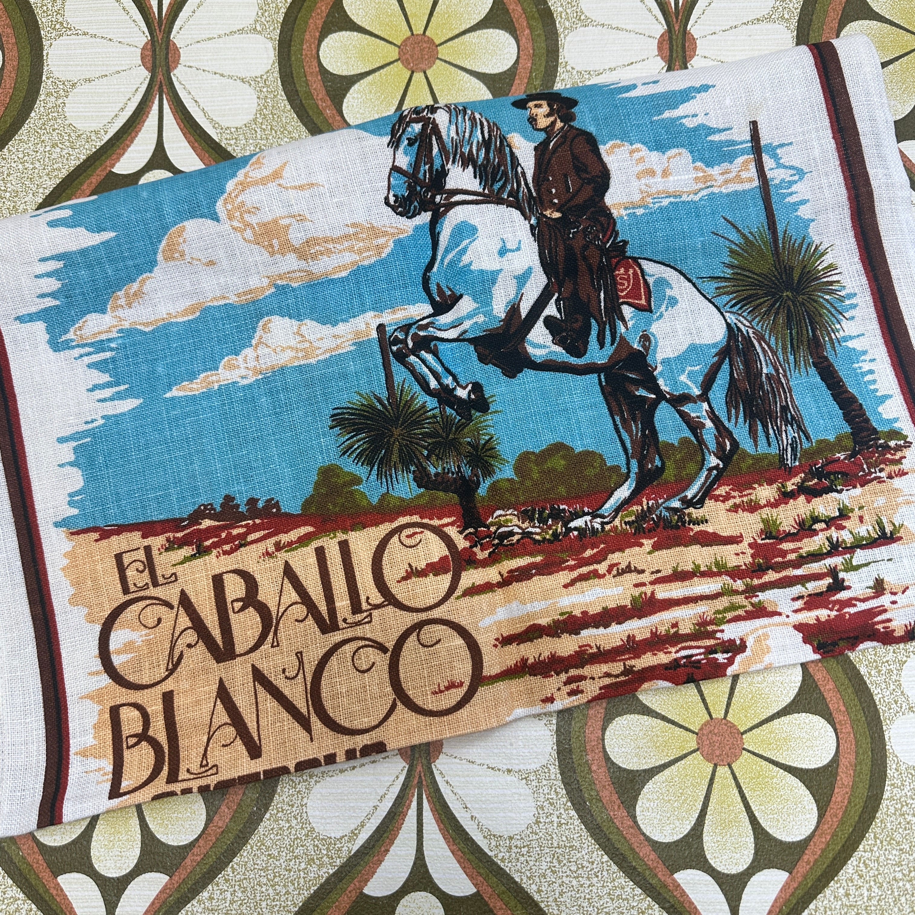 El Caballo Blanco Vintage Tea Towel