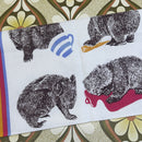 Wombats Jane Burrell UNUSED Tea Towel