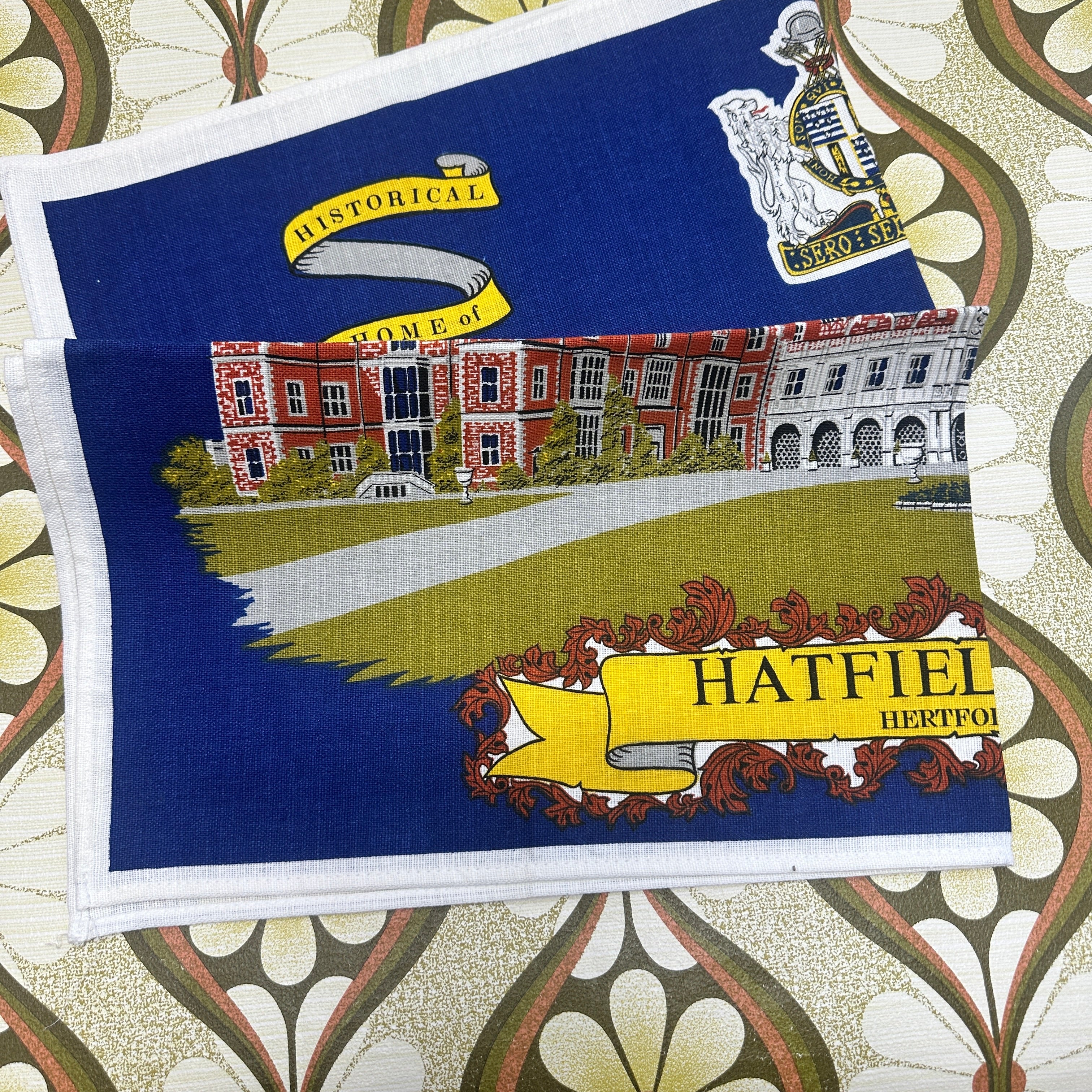 Hatfield House Vintage Tea Towel Unused