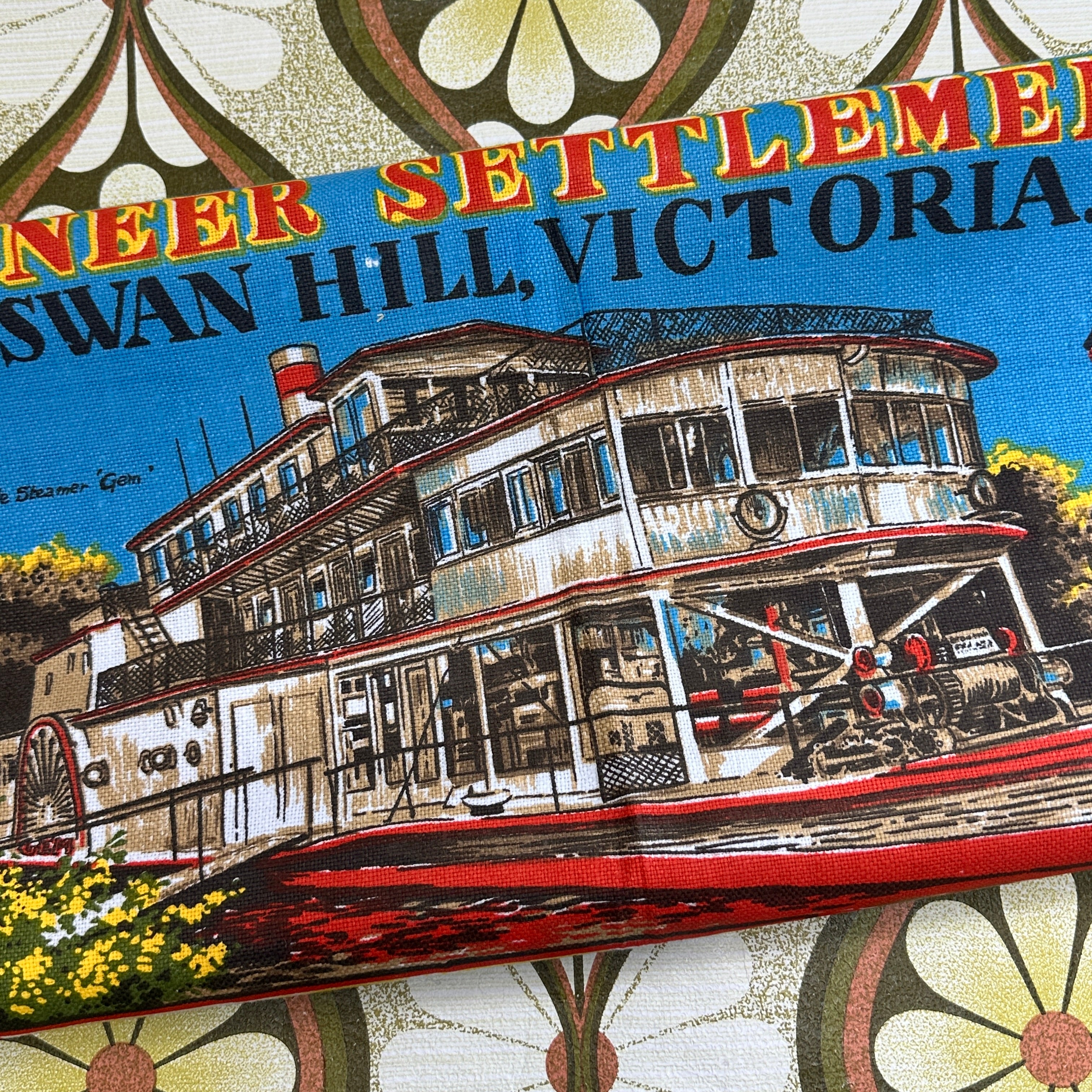 Vintage Tea Towel UNUSED Swan Hill