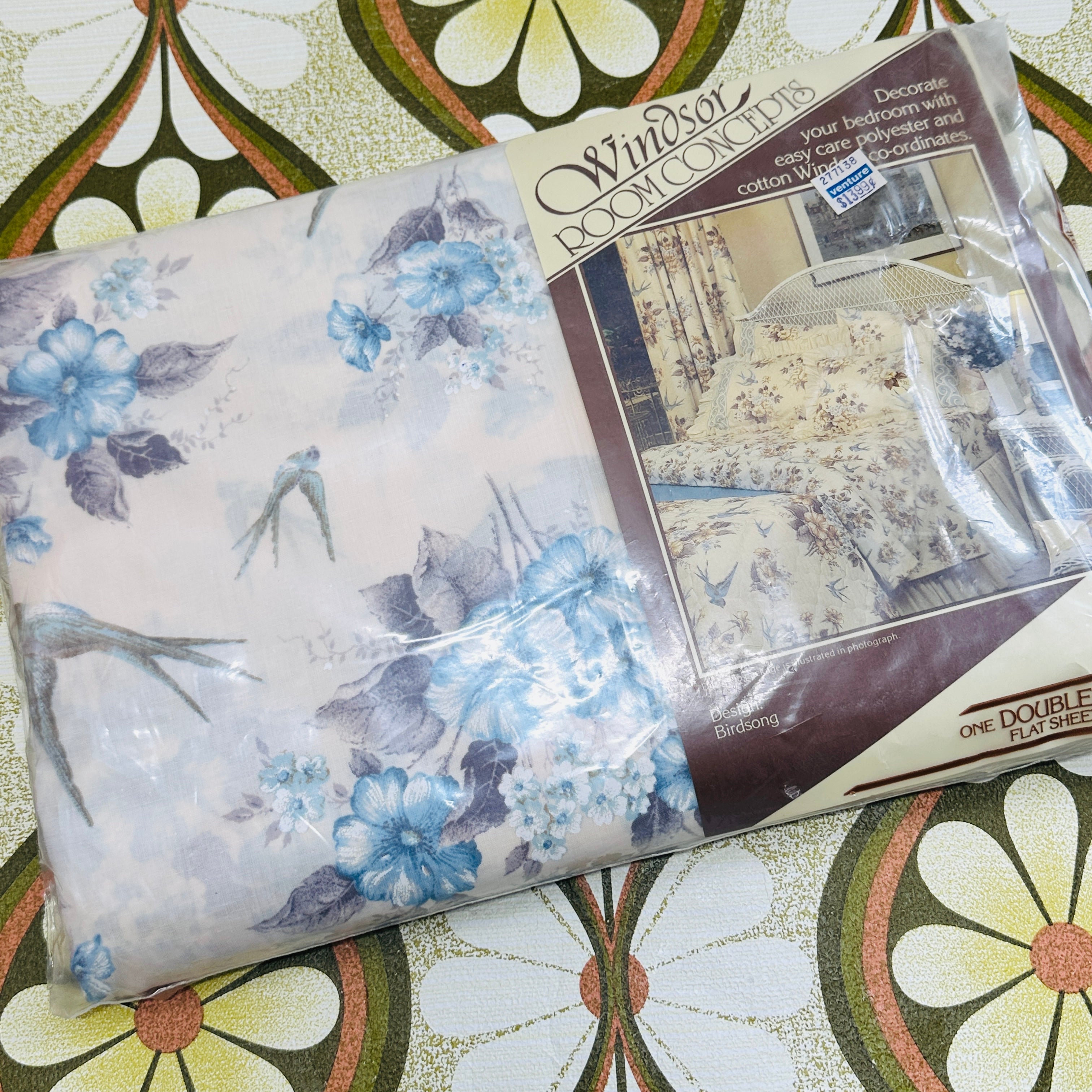 Vintage Venture Double Bed Flat Sheet DOUBLE