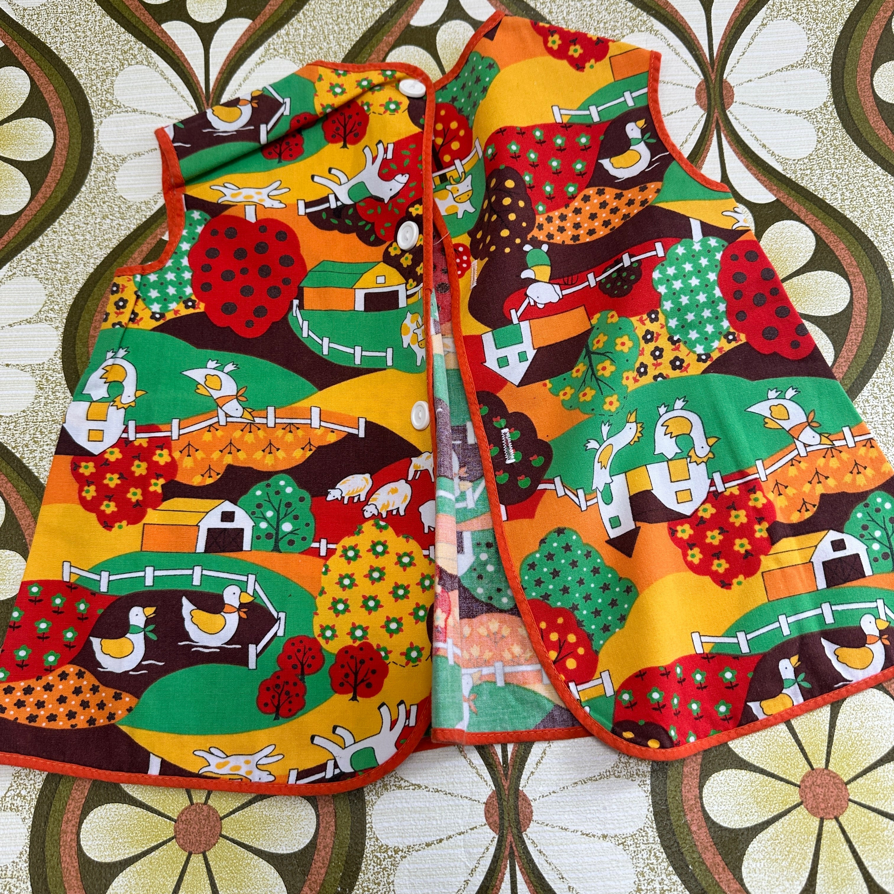 RETRO Childs Apron Cotton Fabric