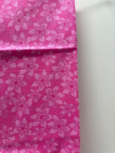 200cms Modern Pink Floral Fabric Cotton
