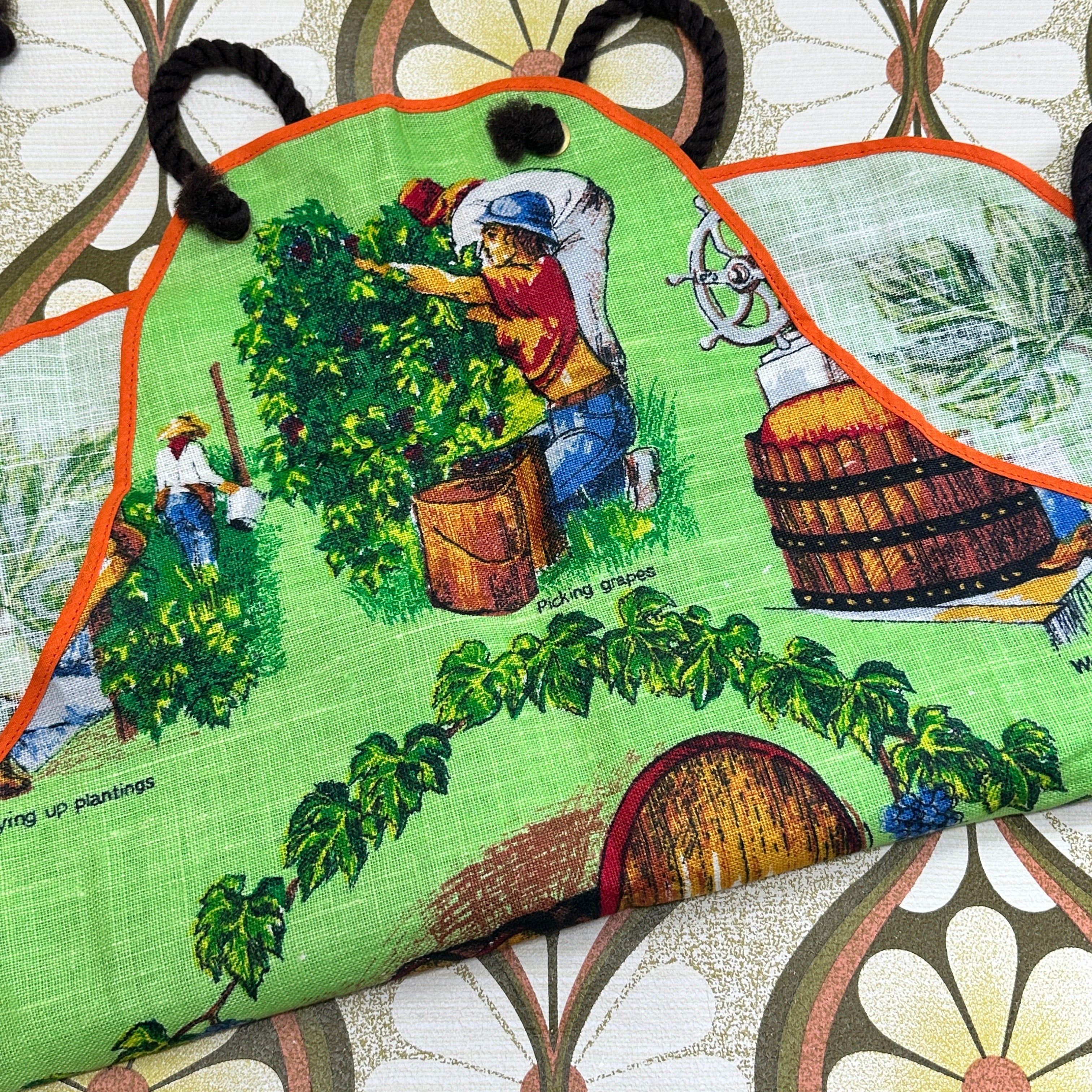 Linen Vintage Retro Apron Eden Valley