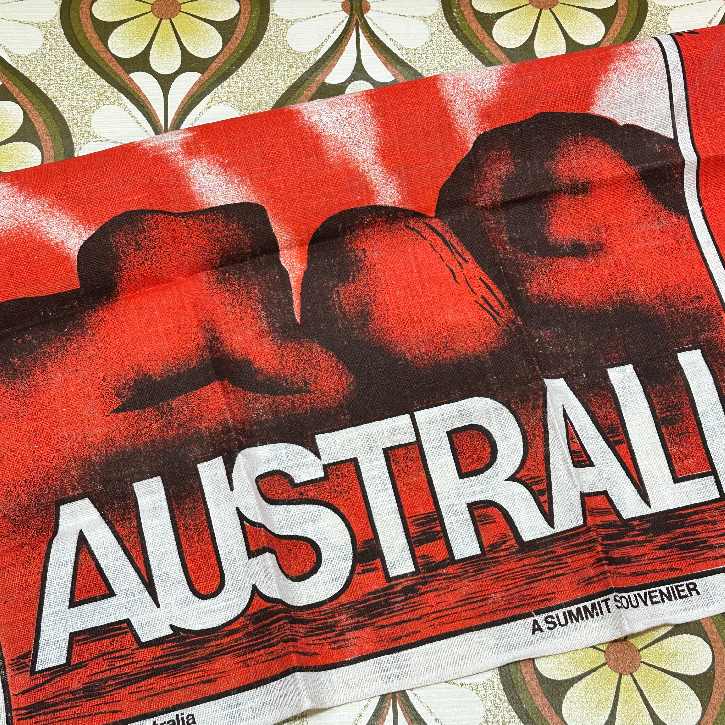 Australia Linen Tea Towel UNUSED Ayers Rock