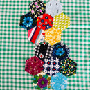 HEXAGON Craft Pack PAIR Vintage Fabric # 3