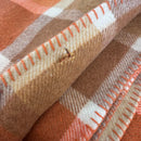Beautiful Vintage Blanket Orange & Brown