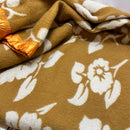 Stunning Brown Floral Blanket VINTAGE