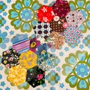 HEXAGON Craft Pack PAIR Vintage Fabric # 2