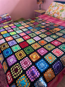 Granny Square Blanket Wool LOVELY