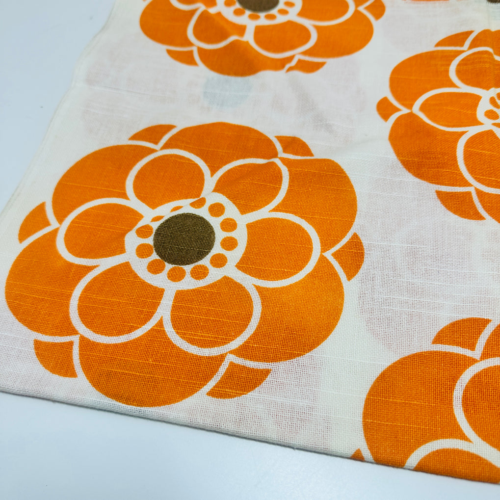 100cms Large Bold Orange Floral REMNANT