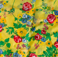 110cms Beautiful Yellow Cotton Floral Fabric