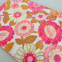 145cms Retro Pink Floral Fabric COTTON