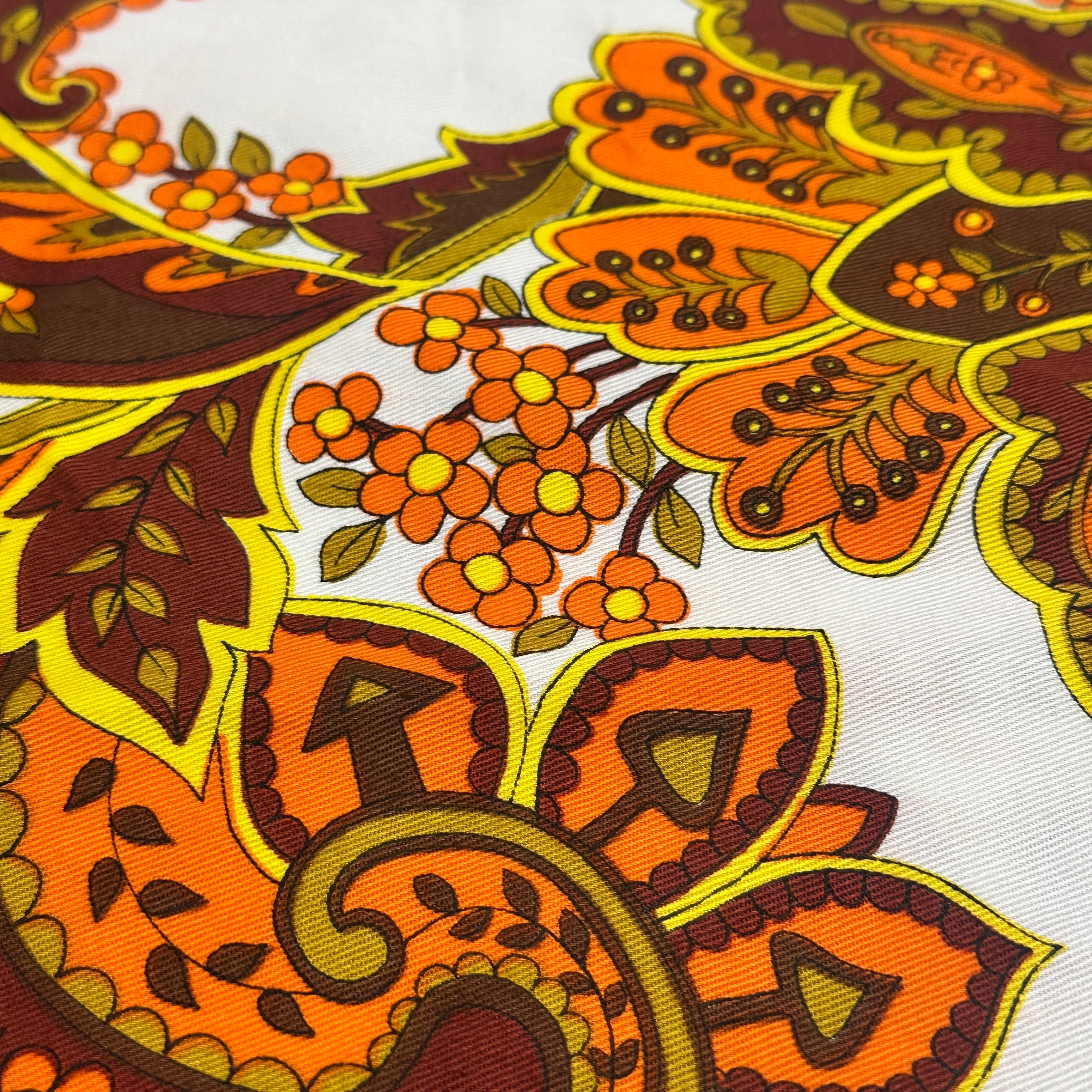 Retro Vintage Cotton Fabric Remnant