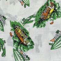 160cms Funky Green VIntage Fabric