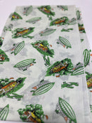 160cms Funky Green VIntage Fabric