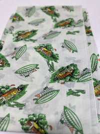 160cms Funky Green VIntage Fabric