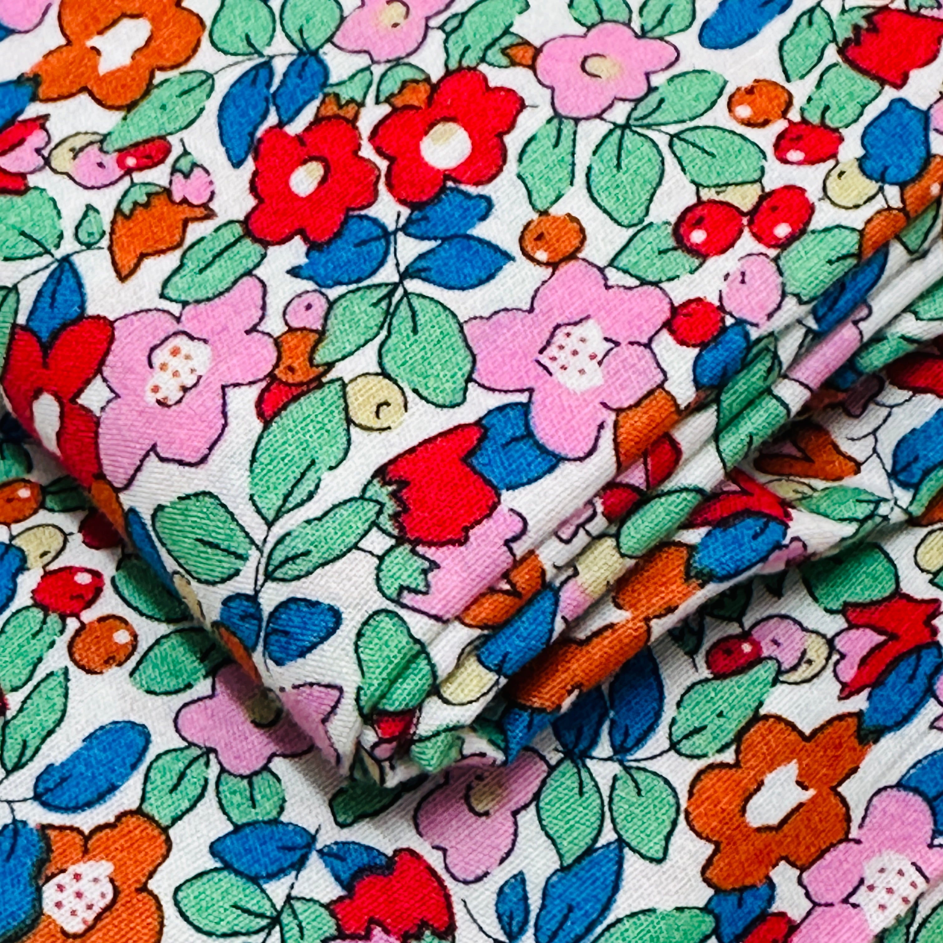 250cms Beautiful Bright Floral Cotton Fabric
