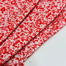 200cms Vintage Red Floral Fabric COTTON